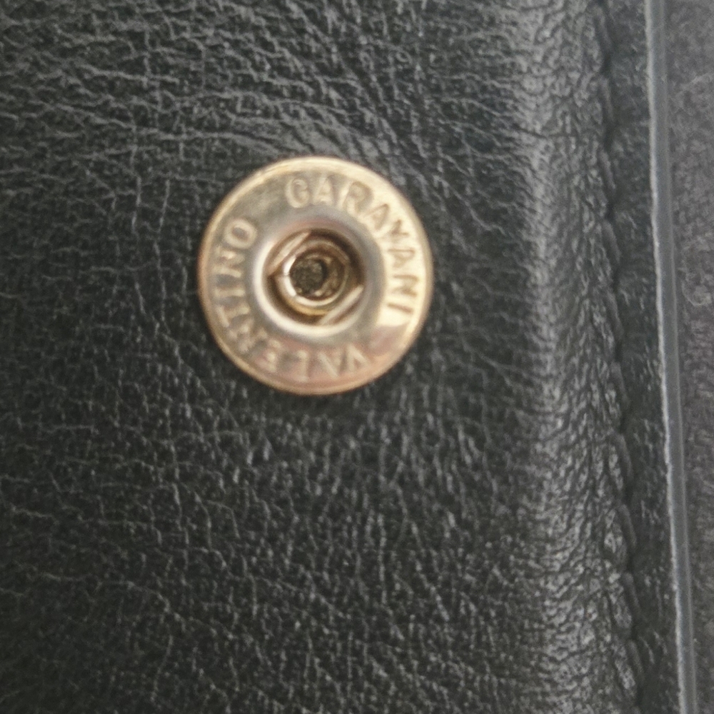 Authentic VALENTINO Garavani Rockstud Bifold Compact Wallet‎ Card Holder Clutch - Picture 5 of 15